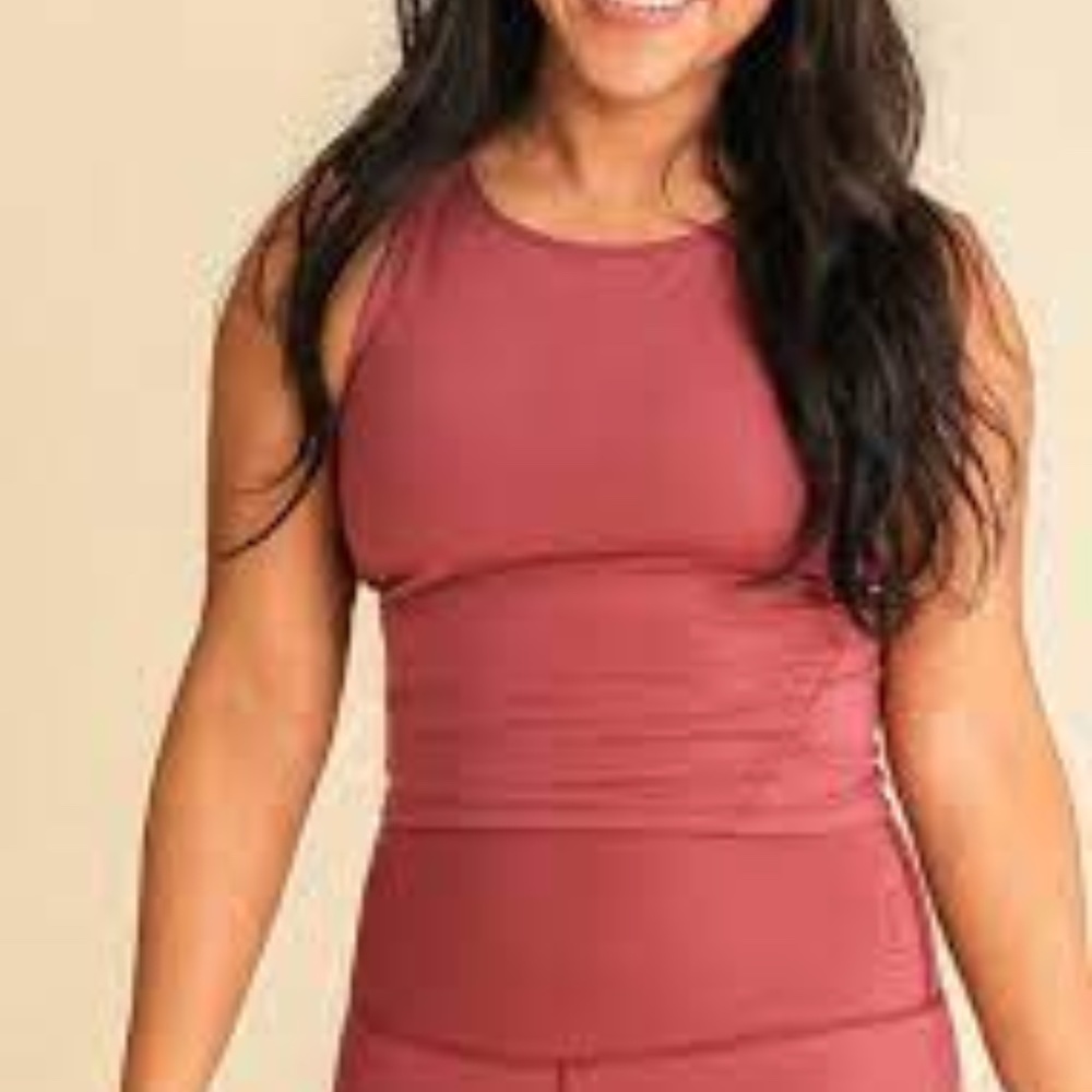 barre3 Signature Side Seam Tank Grape